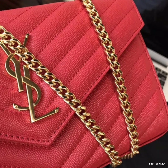 Repzbay REP MATELASSÉ WALLET CHAIN YSL CASSANDRE 0809